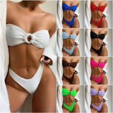 Novo Conjunto de Biquíni Feminino Sexy 2024 – Moda Praia com Recortes e Sutiã Dividido Conceitastral