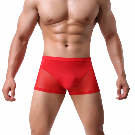 Nude Feel Comfortable Men's Stitching Thin Ice Silk Boxers Conceitastral