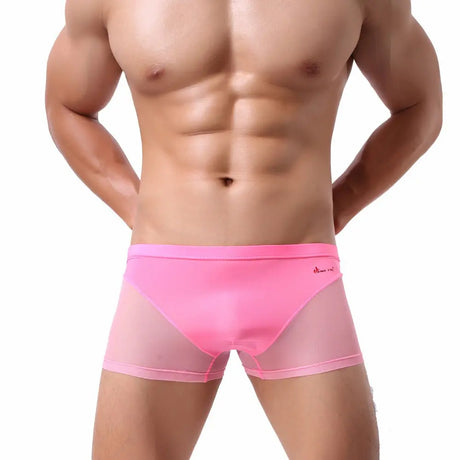 Nude Feel Comfortable Men's Stitching Thin Ice Silk Boxers Conceitastral