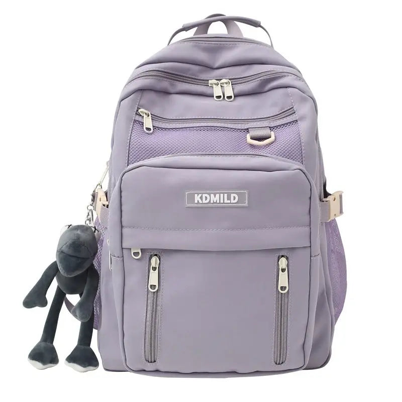 Nylon Backpack For Students School Bag High Capacity Waterproof Zippers Backpack Conceitastral