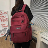 Nylon Backpack For Students School Bag High Capacity Waterproof Zippers Backpack Conceitastral