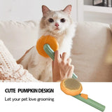 Pet Pumpkin Brush, Pet Grooming Self Cleaning Slicker Brush For Dogs Cats Puppy Rabbit, Cat Brush Grooming Gently Removes Loose Undercoat, Mats Tangled Hair Slicker Brush Conceitastral