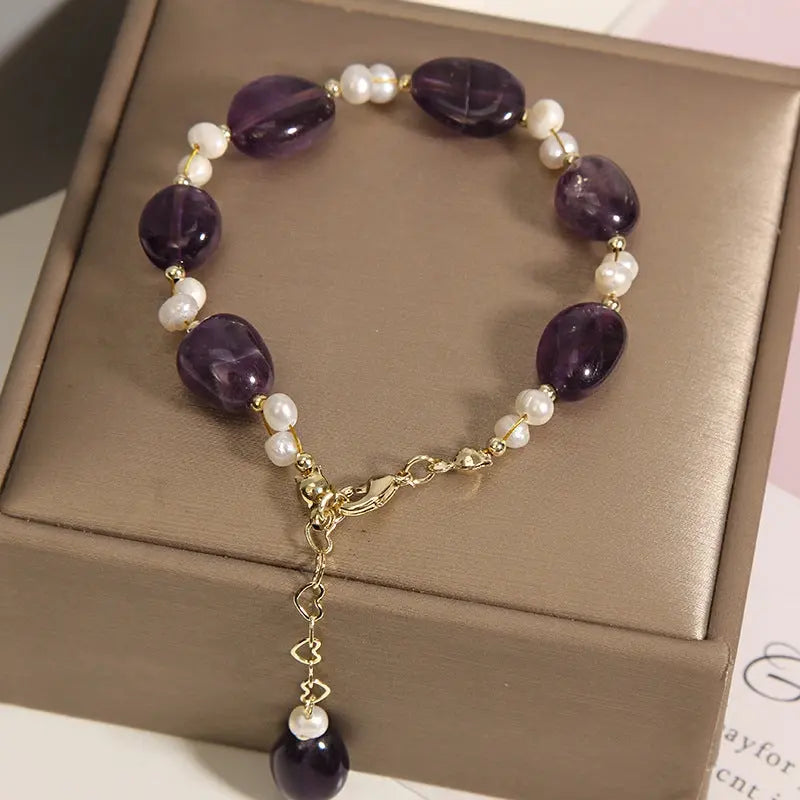 Purple Shaped Crystal Bracelet For Women Conceitastral