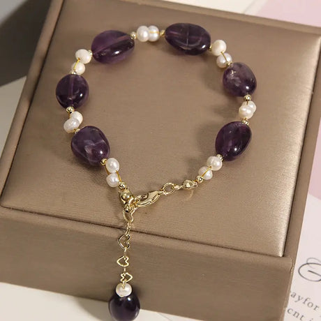 Purple Shaped Crystal Bracelet For Women Conceitastral