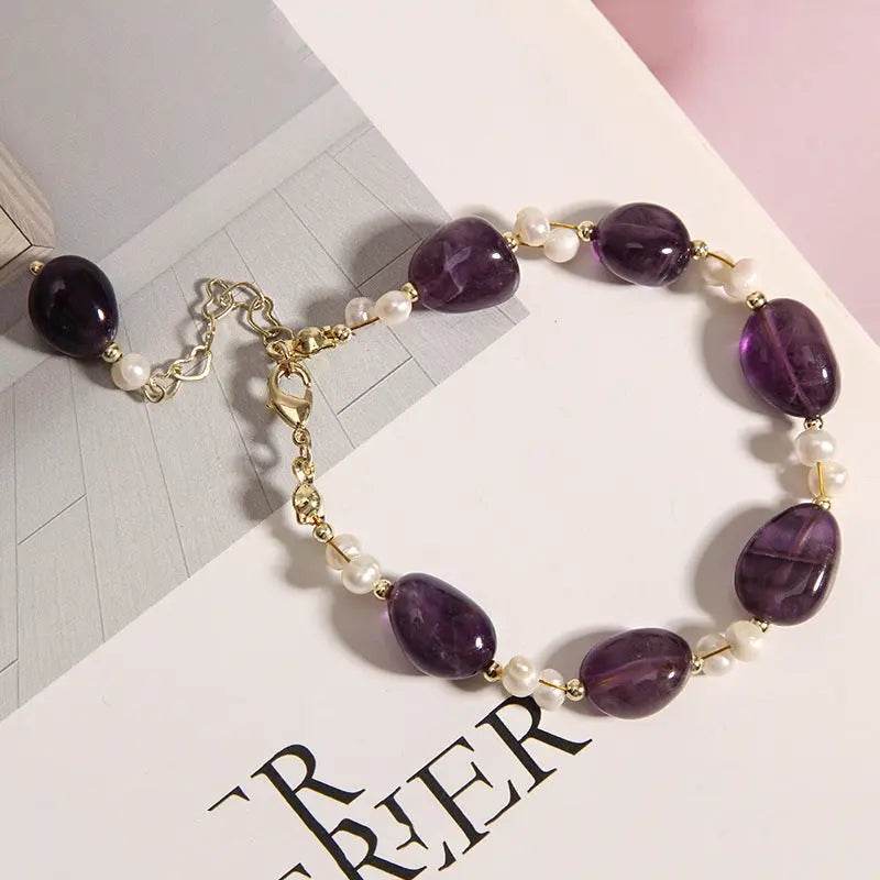 Purple Shaped Crystal Bracelet For Women Conceitastral