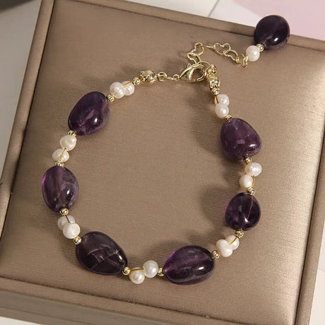 Purple Shaped Crystal Bracelet For Women Conceitastral