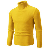 Retro Simple Solid Color Turtleneck Base Inner Wear Outer Wear Casual Men's Thin Slim Knit Sweater Conceitastral