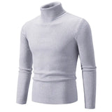 Retro Simple Solid Color Turtleneck Base Inner Wear Outer Wear Casual Men's Thin Slim Knit Sweater Conceitastral