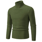 Retro Simple Solid Color Turtleneck Base Inner Wear Outer Wear Casual Men's Thin Slim Knit Sweater Conceitastral