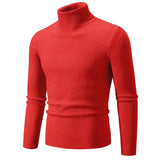 Retro Simple Solid Color Turtleneck Base Inner Wear Outer Wear Casual Men's Thin Slim Knit Sweater Conceitastral
