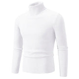 Retro Simple Solid Color Turtleneck Base Inner Wear Outer Wear Casual Men's Thin Slim Knit Sweater Conceitastral
