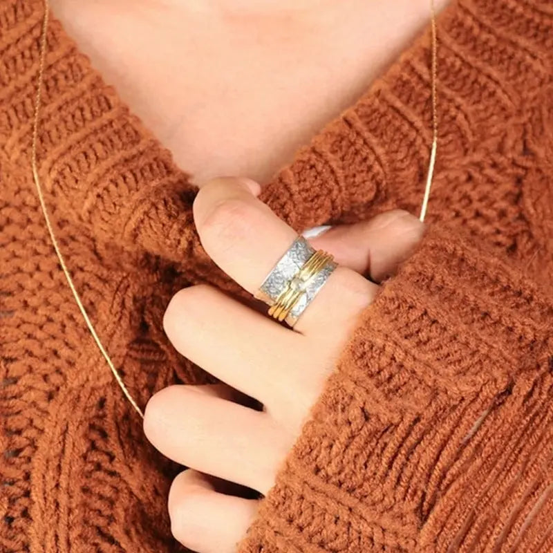 Retro White Gemstone Inlaid Rings For Men And Women Conceitastral