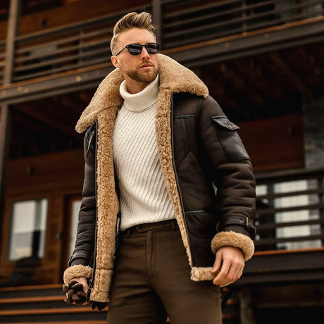 Revestimento da Pele dos homens Um Casaco de Inverno Mais Grosso Cabelo Conceitastral
