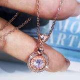 Round Zircon Necklace Women Conceitastral