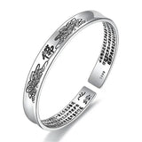 S925 Silver Heart Sutra Bracelet Women Conceitastral