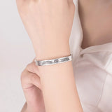 S925 Silver Heart Sutra Bracelet Women Conceitastral