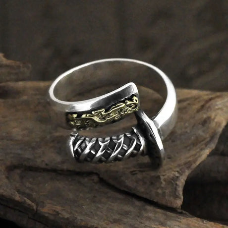 S925 Silver Retro Distressed Ring Men Conceitastral