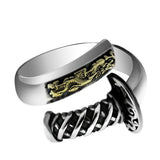 S925 Silver Retro Distressed Ring Men Conceitastral