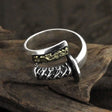 S925 Silver Retro Distressed Ring Men Conceitastral