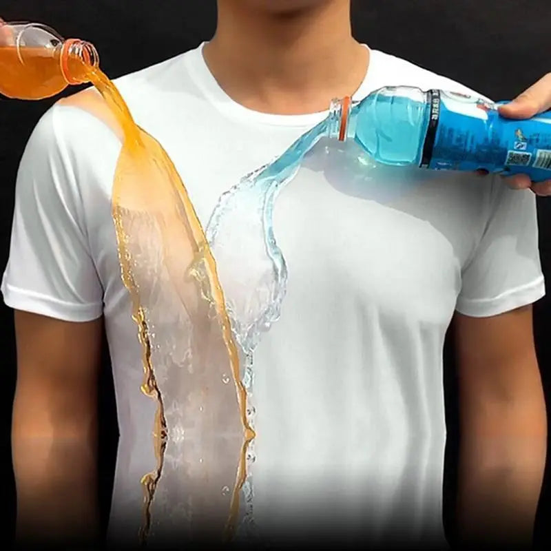 -Secagem rápida À Prova D' Água Anti-incrustação Casal T-shirt Meia Manga Assentamento Camisa Conceitastral
