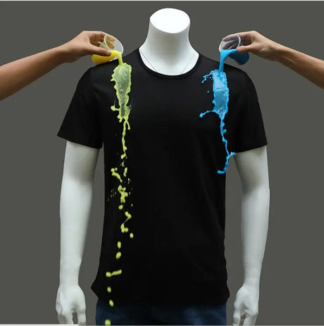 -Secagem rápida À Prova D' Água Anti-incrustação Casal T-shirt Meia Manga Assentamento Camisa Conceitastral