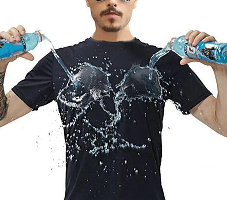 -Secagem rápida À Prova D' Água Anti-incrustação Casal T-shirt Meia Manga Assentamento Camisa Conceitastral