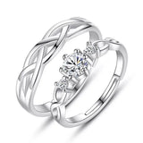 Simple Diamond-studded Couple Rings For Men And Women Conceitastral