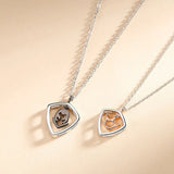 Simple Hollow Shield Crown Pendant For Men And Women A Pair Of Necklaces Conceitastral