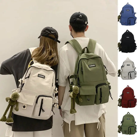 Simple Multi-pocket Backpack Students Anti-theft Junior High School College Schoolbag Casual Large Capacity Computer Bags Conceitastral