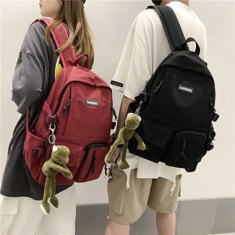 Simple Multi-pocket Backpack Students Anti-theft Junior High School College Schoolbag Casual Large Capacity Computer Bags Conceitastral