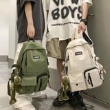 Simple Multi-pocket Backpack Students Anti-theft Junior High School College Schoolbag Casual Large Capacity Computer Bags Conceitastral