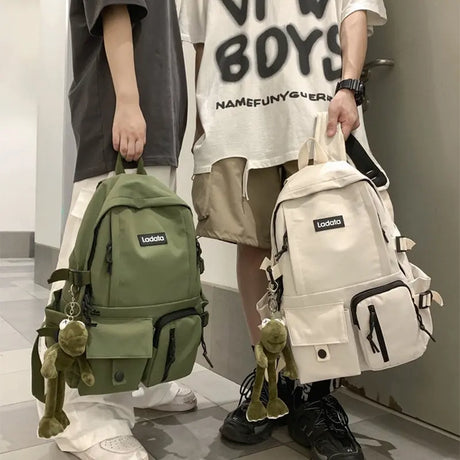 Simple Multi-pocket Backpack Students Anti-theft Junior High School College Schoolbag Casual Large Capacity Computer Bags Conceitastral