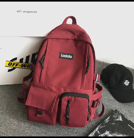 Simple Multi-pocket Backpack Students Anti-theft Junior High School College Schoolbag Casual Large Capacity Computer Bags Conceitastral