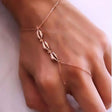 Simple seashell double finger bracelet women Conceitastral