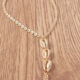 Simple seashell double finger bracelet women Conceitastral