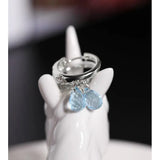Sky Blue Topaz Earrings Women Conceitastral