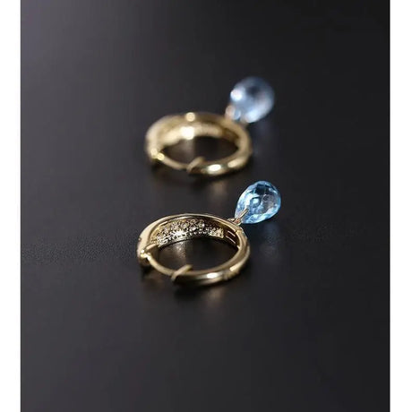 Sky Blue Topaz Earrings Women Conceitastral