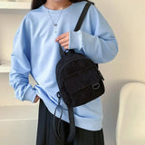Small Corduroy Backpack Fashion Primary And Secondary Campus Bag Girls Schoolbags Conceitastral