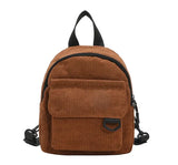 Small Corduroy Backpack Fashion Primary And Secondary Campus Bag Girls Schoolbags Conceitastral