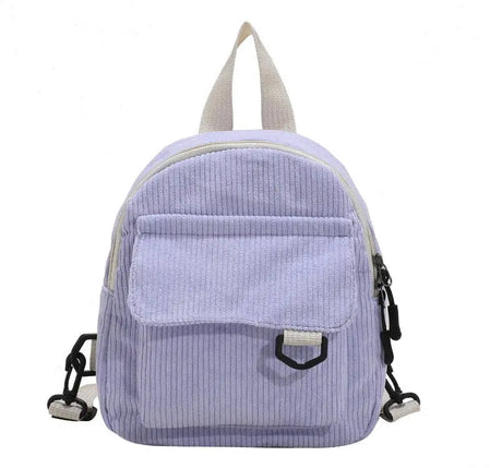 Small Corduroy Backpack Fashion Primary And Secondary Campus Bag Girls Schoolbags Conceitastral