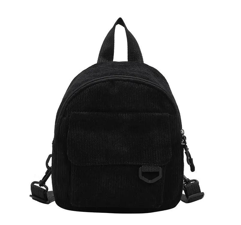 Small Corduroy Backpack Fashion Primary And Secondary Campus Bag Girls Schoolbags Conceitastral