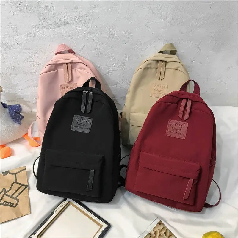 Solid Backpack For Men And Women Korean Version Junior High School Students Schoolbag Outdoor Large Capacity Travel Bags Conceitastral