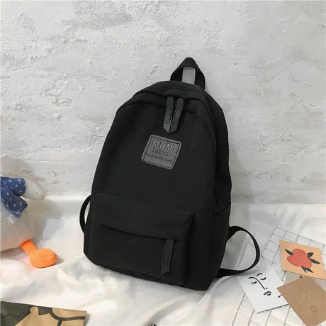 Solid Backpack For Men And Women Korean Version Junior High School Students Schoolbag Outdoor Large Capacity Travel Bags Conceitastral