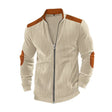 Solid Color Block Long Sleeve Zipper Cardigan Outerwear Conceitastral