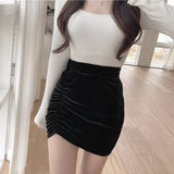 Solid Color Sexy Hot Girl Skirt Conceitastral