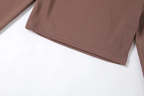 Solid Color Short Cropped Navel  Slim Fashion T-shirt Women Oásis Mercado