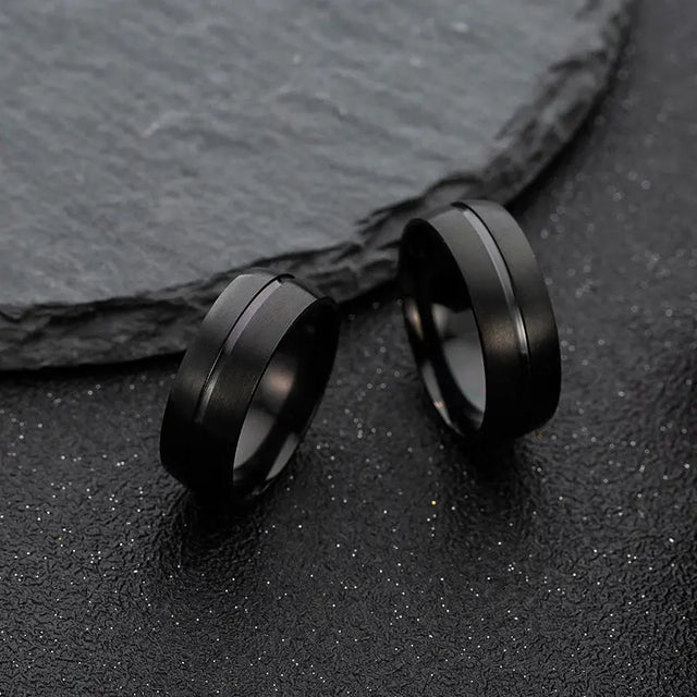 Stainless Steel Ring Black For Men Conceitastral