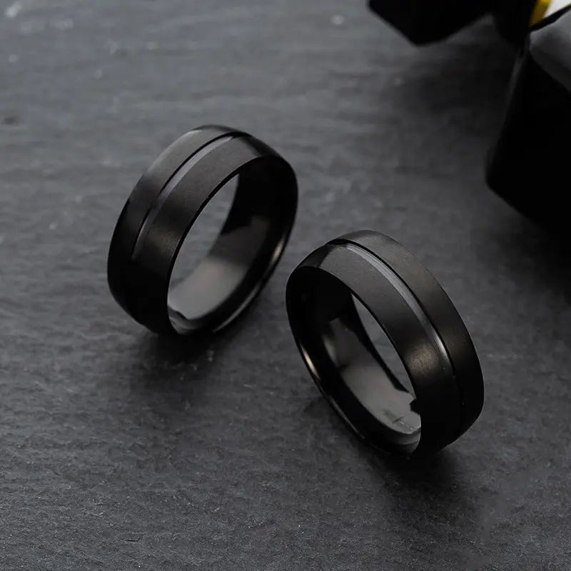 Stainless Steel Ring Black For Men Conceitastral