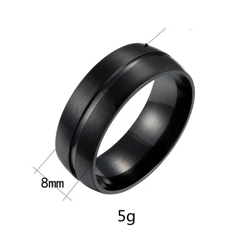 Stainless Steel Ring Black For Men Conceitastral
