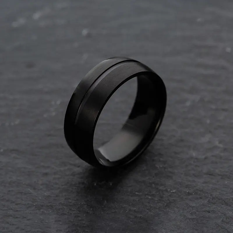 Stainless Steel Ring Black For Men Conceitastral